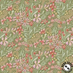 P&B Textiles Country Poetry Tossed Floral Green P&B Textiles Country Poetry Tossed Floral Green