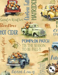 Wilmington Prints Glorious Fall Large All Over Golden Tan Wilmington Prints Glorious Fall Large All Over Golden Tan