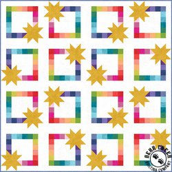 Shadow Play Super Star Spectrum Free Quilt Pattern