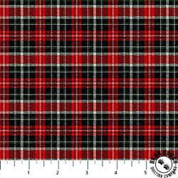 Northcott Winter Song Plaid Black/Red