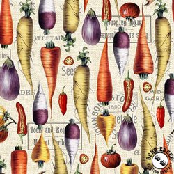 Michael Miller Fabrics Garden Variety Vegetable Garden Cream