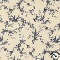 Moda Bluebird's Nest Happy Bluebird Cream Moda Bluebird's Nest Happy Bluebird Cream