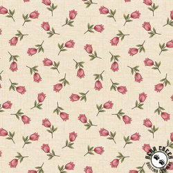 Marcus Fabrics Cottage Florals Tulips Beige