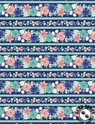 Wilmington Prints Darlin' Garden Border Stripe Multi