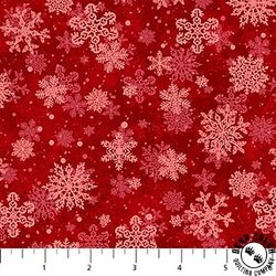 Northcott St. Nicholas Snowflakes 2 Red