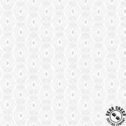 Henry Glass Quilters Flour IV Linear Oval Lines White on White