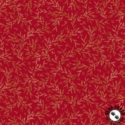 P&B Textiles Joyful Pine Branch Vines Red