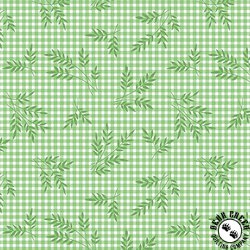 Andover Fabrics Plain and Simple Wheat Gingham Pine