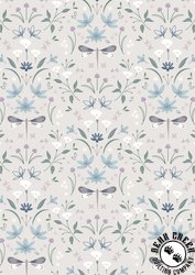 Lewis and Irene Fabrics The Water Gardens Graceful Reflections Pale Truffle