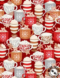 Wilmington Prints Baking Up Joy Packed Cups Red