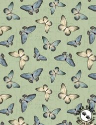 Wilmington Prints Garden Grace Butterfly Toss Sage