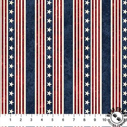 Northcott Stonehenge Stars and Stripes 13 Star Stripe Beige/Multi