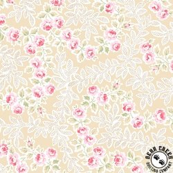 P&B Textiles Yours Truly Floral Vine Allover Tan P&B Textiles Yours Truly Floral Vine Allover Tan