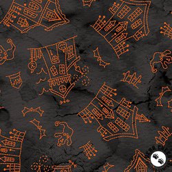 Maywood Studio Spooky Stitches Haunted House Black Maywood Studio Spooky Stitches Haunted House Black
