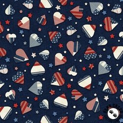P&B Textiles Love and Glory Burlap Heart Toss Navy P&B Textiles Love and Glory Burlap Heart Toss Navy