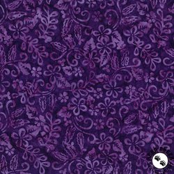 Wilmington Prints Mystic Vineyard Batik Plumeria Purple