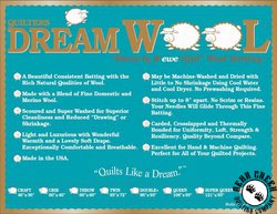 Quilters Dream Batting Wool (Double 93 Quilters Dream Batting Wool (Double 93