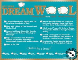 Quilters Dream Batting Wool (Double 93