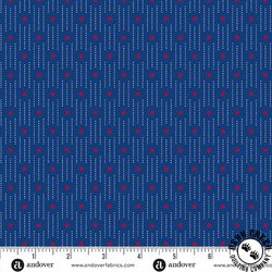 Andover Fabrics Tradition Pin Dot Stripe Blue