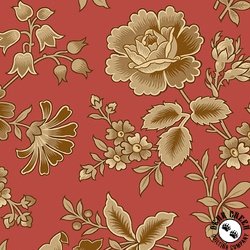 Andover Fabrics Always and Forever 108 Inch Wide Backing Fabric Wild Bouquet Crimson