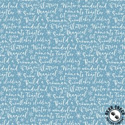 Riley Blake Designs Winter Magic Winter Words Blue Riley Blake Designs Winter Magic Winter Words Blue