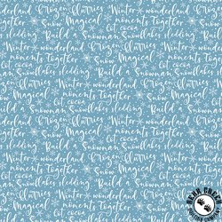 Riley Blake Designs Winter Magic Winter Words Blue