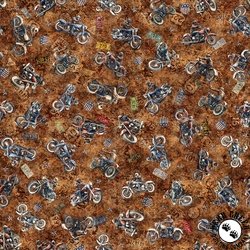 QT Fabrics Stars, Stripes, and Steel Grunge Biker Toss Rust QT Fabrics Stars, Stripes, and Steel Grunge Biker Toss Rust