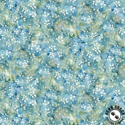 Timeless Treasures Forest Whisper Tonal Floral Blue