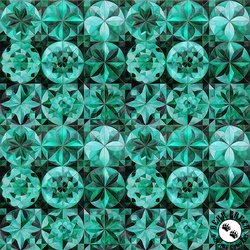 QT Fabrics Solstice Kaleidoscope Packed Circles Teal QT Fabrics Solstice Kaleidoscope Packed Circles Teal