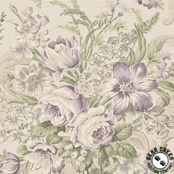 Marcus Fabrics Flower Garden Floral Bouquet Cream