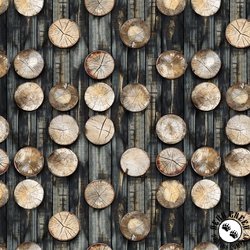 Studio E Fabrics Out of the Woodwork Slices Smoke