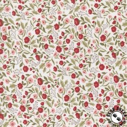 Moda Berry And Pine Christmas Posies Snow Moda Berry And Pine Christmas Posies Snow