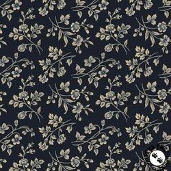 Marcus Fabrics Sturbridge Village Charm Tossed Flowers Navy