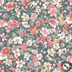 Maywood Studio La Fleur Flannel Packed Floral Green/Multi Maywood Studio La Fleur Flannel Packed Floral Green/Multi