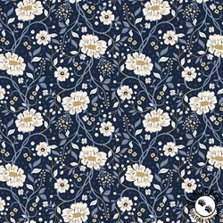 Riley Blake Designs Before the Bloom Main Indigo