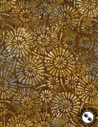 Wilmington Prints Cinnamon Twist Batiks Flower Burst Honey Brown