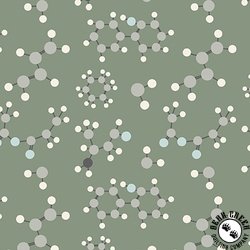 Blank Quilting Science Lab Helixes Green Blank Quilting Science Lab Helixes Green