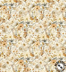 QT Fabrics Hunny Bunny Floral Vine Tan QT Fabrics Hunny Bunny Floral Vine Tan