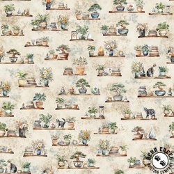 QT Fabrics Home Sweet Home Floating Shelves Cream QT Fabrics Home Sweet Home Floating Shelves Cream