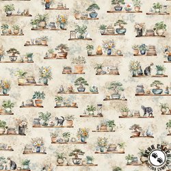 QT Fabrics Home Sweet Home Floating Shelves Cream