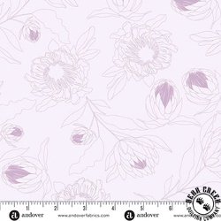 Andover Fabrics Colored Me Whispered Protea Whisper Periwinkle