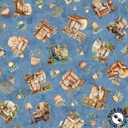QT Fabrics Home Sweet Home Comfy Chairs Blue QT Fabrics Home Sweet Home Comfy Chairs Blue