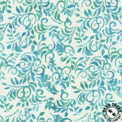 Anthology Fabrics Fantasia Batik Vines White