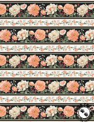 Wilmington Prints Peach Whispers Border Stripe Wilmington Prints Peach Whispers Border Stripe