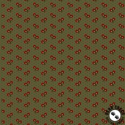 Marcus Fabrics Prairie Dry Goods II Flowers and Stars Green Marcus Fabrics Prairie Dry Goods II Flowers and Stars Green