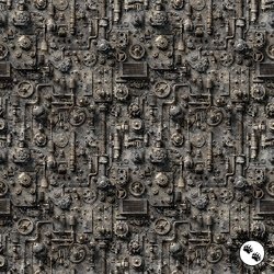 QT Fabrics Steam & Steel Train Mechanical Charcoal QT Fabrics Steam & Steel Train Mechanical Charcoal