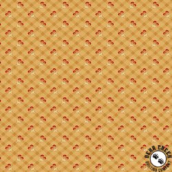 Andover Fabrics Autumn Woods Harvest Check Yellow