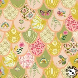 Benartex Follow Your Joy Bargello Peach/Multi