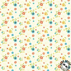 Here Comes The Sun by Riley Blake Designs Flower Toss Cream