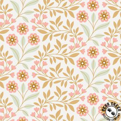 Cloud9 Fabrics Vintage Charm Flora Gold/Pink